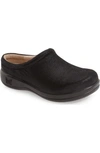 A.w.a.k.e. 'kayla' Clog In Licorice Soft Black  Leather