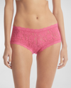 Hanky Panky X Lindsi Lane Signature Lace Boyshort In Vivid Coral