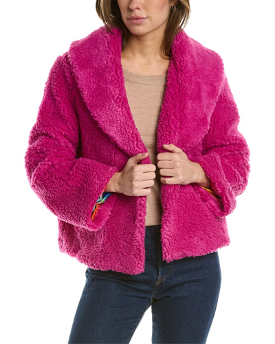 Apparis Fiona Faux-shearling Jacket In Pink