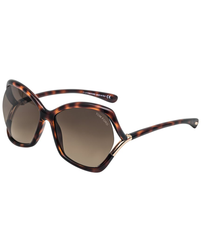 Tom Ford Astrid Gradient Roviex Butterfly Ladies Sunglasses Ft0579 53k 61 In Brown