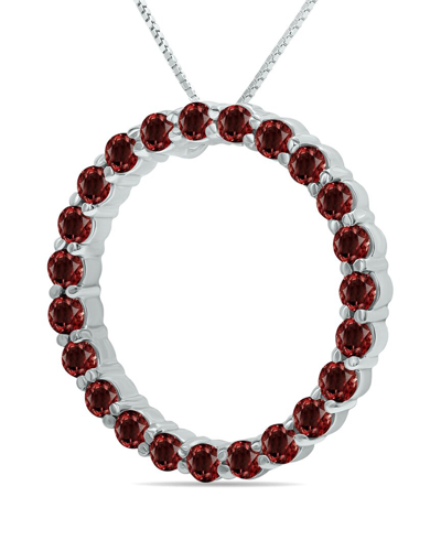 Gem Spark Silver 2.95 Ct. Tw. Garnet Necklace