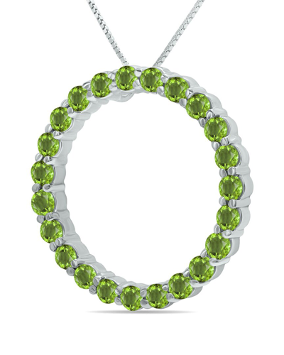 Gem Spark Silver 2.95 Ct. Tw. Peridot Necklace