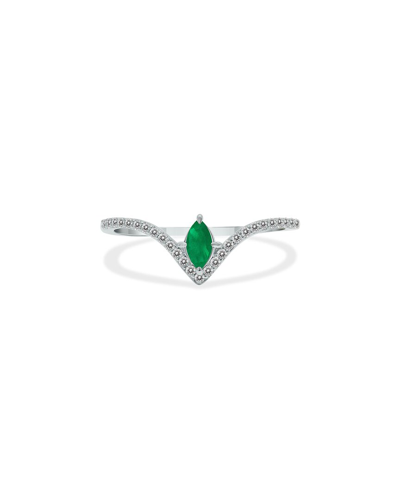Gem Spark 14k 0.27 Ct. Tw. Diamond & Emerald Ring