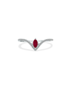 GEM SPARK GEM SPARK 14K 0.27 CT. TW. DIAMOND & RUBY RING