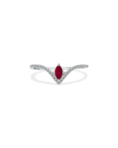 Gem Spark 14k 0.27 Ct. Tw. Diamond & Ruby Ring