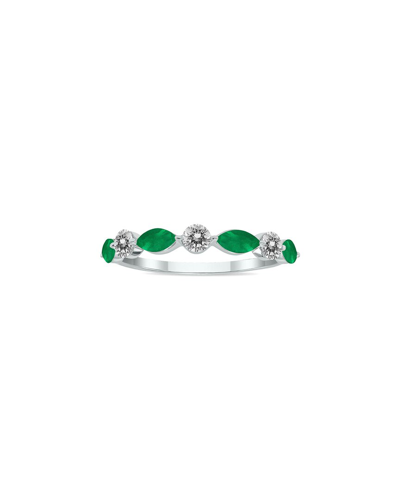 Gem Spark 14k 0.81 Ct. Tw. Diamond & Emerald Ring