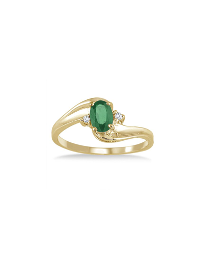 Gem Spark 14k 0.49 Ct. Tw. Diamond & Emerald Ring