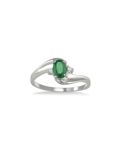 Gem Spark 14k 0.49 Ct. Tw. Diamond & Emerald Ring