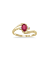 GEM SPARK GEM SPARK 14K 0.49 CT. TW. DIAMOND & RUBY RING