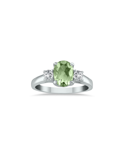 Gem Spark 14k 1.58 Ct. Tw. Diamond & Green Amethyst Ring