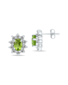 GEM SPARK GEM SPARK 14K 1.60 CT. TW. DIAMOND & PERIDOT EARRINGS