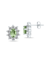 Gem Spark 14k 1.60 Ct. Tw. Diamond & Green Amethyst Earrings