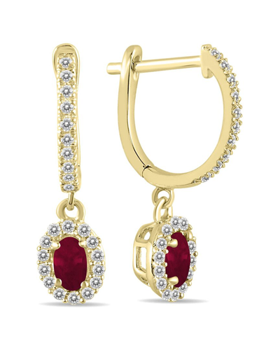 Gem Spark 14k 0.86 Ct. Tw. Diamond & Ruby Earrings