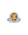 Gem Spark 14k 5.41 Ct. Tw. Diamond & Citrine Ring