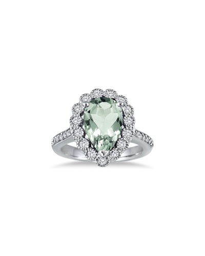 Gem Spark 14k 5.41 Ct. Tw. Diamond & Green Amethyst Ring