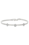 Meshmerise Diamond Bangle Bracelet In White
