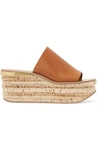 CHLOÉ CAMILLE LEATHER WEDGE SANDALS