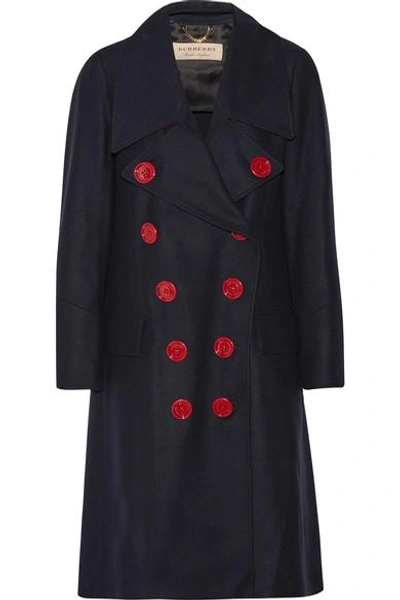 Burberry Benington Double-breasted Wool Coat In True Navy