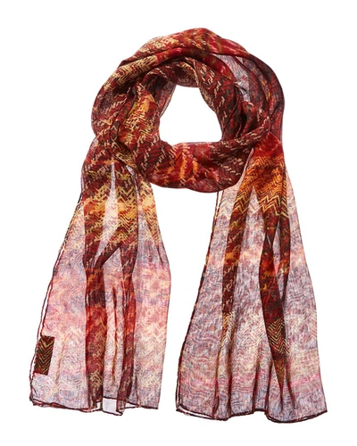 Missoni Silk-blend Scarf In Pink