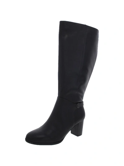 Giani Bernini Adonnys Womens Memory Foam Block Heel Knee-high Boots In Black