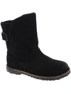 Shop Birkenstock Upsalla Womens Lamb Fur Buckle Winter & Snow Boots In Black