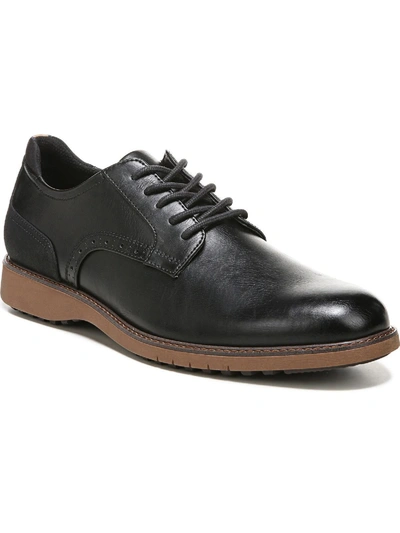 Dr. Scholl's Shoes Sync Up Mens Faux Leather Lace Up Oxfords In Black