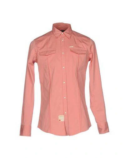 Dsquared2 Solid Colour Shirt In Pastel Pink