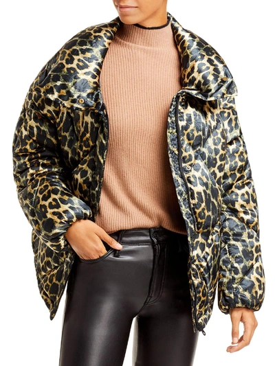 Oofwear Womens Cold Weather Lightweight Puffer Coat In Brown