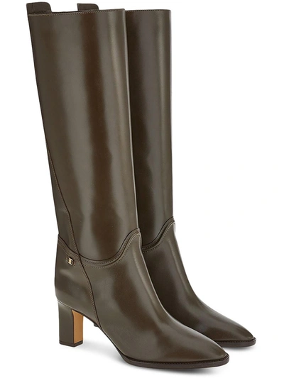 Ferragamo Torris 70 Womens Leather Tall Knee-high Boots In Multi