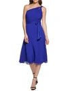 DKNY PETITES WOMENS TIE WAIST KNEE COCKTAIL AND PARTY DRESS
