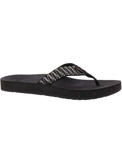 Teva Reflip Womens Slip On Casual Flip-flops In Black