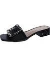 Sam Edelman Women's Deacon Square Toe Buckle Block Heel Slide Sandals In Black