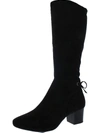 Charter Club Jaccque Womens Faux Suede Wide Calf Knee-high Boots In Black