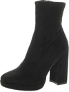 Steve Madden Macayla Womens Faux Leather Embossed Ankle Boots In Black