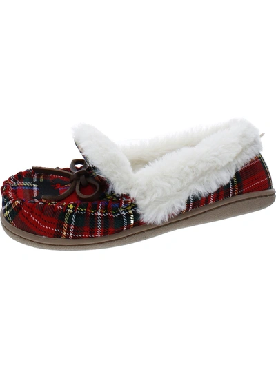 Charter Club Womens Slip On Round Toe Moccasin Slippers In Multi