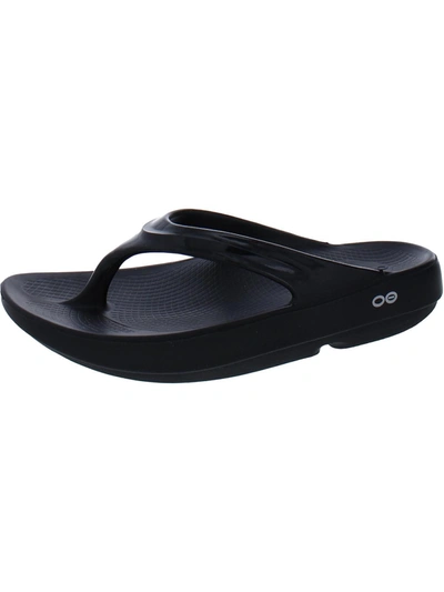 Oofos Oomega Oolala Flip Flop In Black