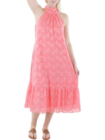Donna Ricco Womens Halter Long Maxi Dress In Pink