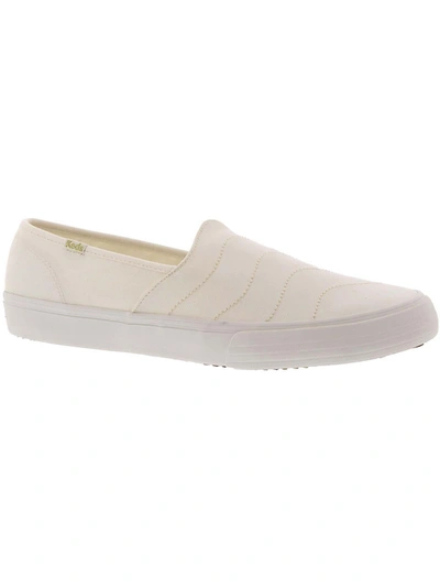 Keds Double Decker Wave Womens Lifestyle Round Toe Slip-on Sneakers In White