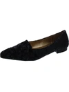 Bellini Flora Croco Womens Pointed Toe Dressy Loafer Heels In Black