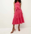 Veronica Beard Austyn Tiered Dress In Pink