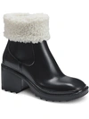 Inc Eadin Womens Faux Fur Lined Faux Fur Trim Rain Boots In Multi