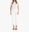 MOTHER INSIDER CROP STEP FRAY PANTS IN WHITE