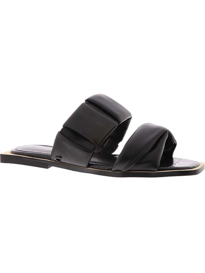 Circus By Sam Edelman Inara Womens Faux Leather Open Toe Slide Sandals In Black