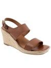 Softwalk Hartley Womens Leather Slingbacks Espadrilles In Brown