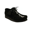 PALM ANGELS BLACK SUEDE WALLABEE LOGO LOAFERS