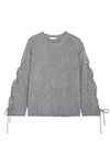 SEE BY CHLOÉ OVERSIZED LACE-UP KNITTED SWEATER