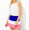 LILLY PULITZER PEACHY SKORT IN BLUE GROTTO SKORT COLORBLOCK