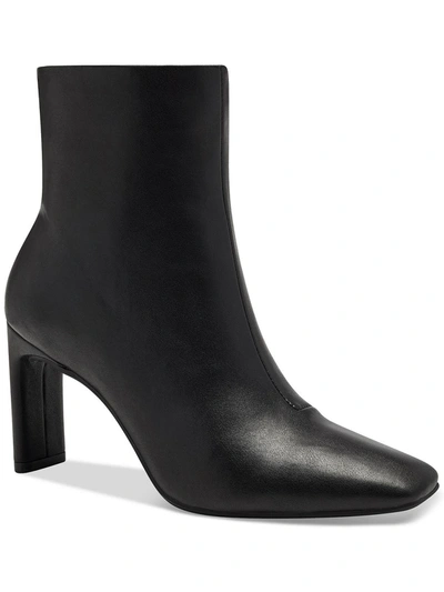 Alfani Women's Terrie Square-toe Booties, Created For Macy's In Black Smooth