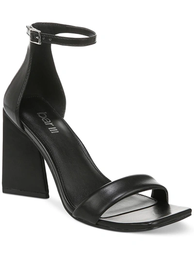 Bar Iii Appel Womens Faux Leather Ankle Strap Heels In Multi