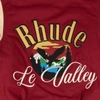 Rhude Bordoux And Creme Le Valley Varsity Jacket In Beige
